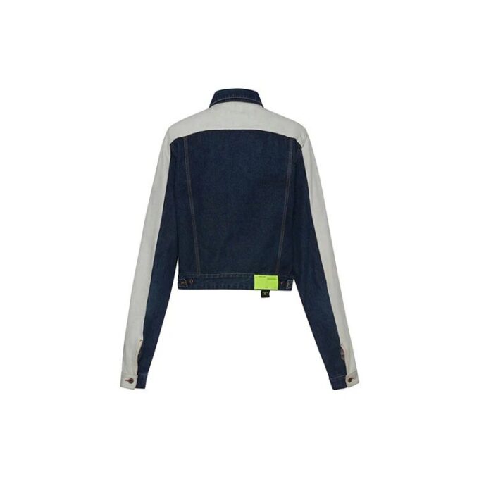 Chaqueta Denim con mangas empalmadas Azul