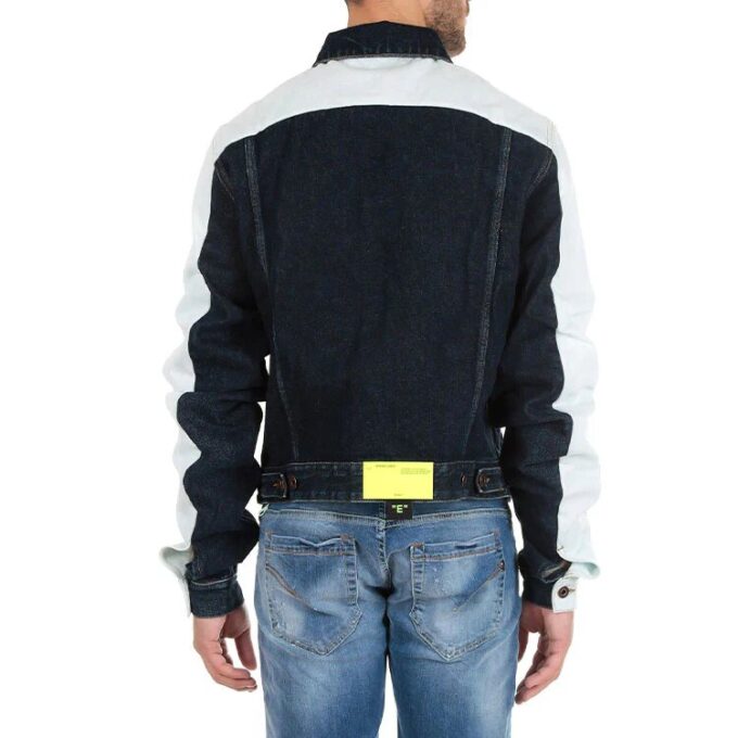 Chaqueta Denim con mangas empalmadas Azul