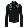 Chaqueta Denim con parche universitario «Negro Azul»