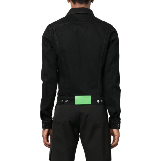 Chaqueta Denim con parche universitario «Negro Azul»