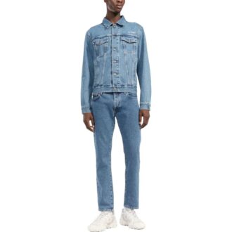 Chaqueta Denim con rayas diagonales