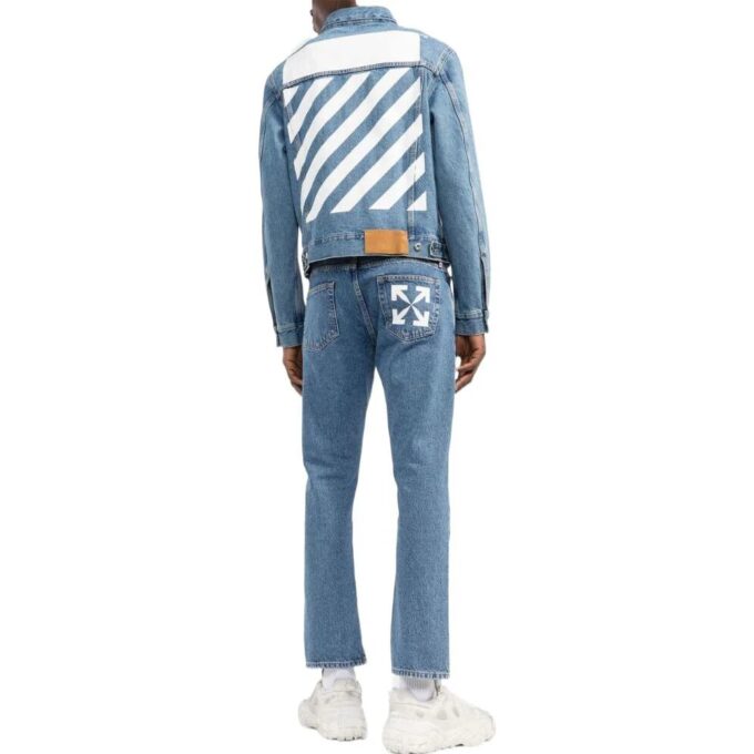 Chaqueta Denim con rayas diagonales