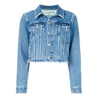 Chaqueta Denim corta Off-White C/O Virgil Abloh Blue Flower Shop Azul
