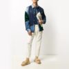 Chaqueta Denim de diseño patchwork para hombre azul FW20