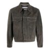 Chaqueta Denim de hombre Off-White con estampado de Arrows, gris