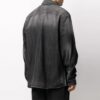 Chaqueta Denim de manga larga con bolsillos grandes, corte holgado, gris