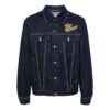 Chaqueta Denim de skate con logotipo de los 90 «Raw Blue Gold»