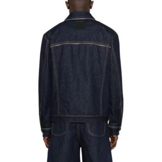 Chaqueta Denim de skate con logotipo de los 90 «Raw Blue Gold»