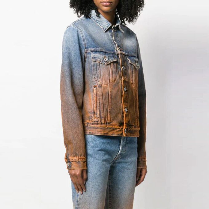 Chaqueta Denim degradada, versión entallada
