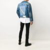Chaqueta Denim estampada de corte holgado azul