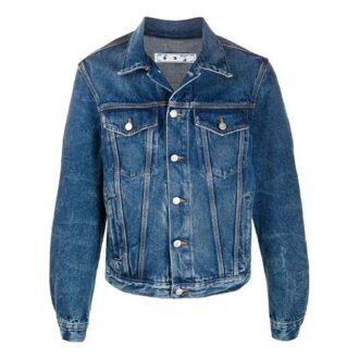Chaqueta Denim estampada FW20 para hombre, azul marino