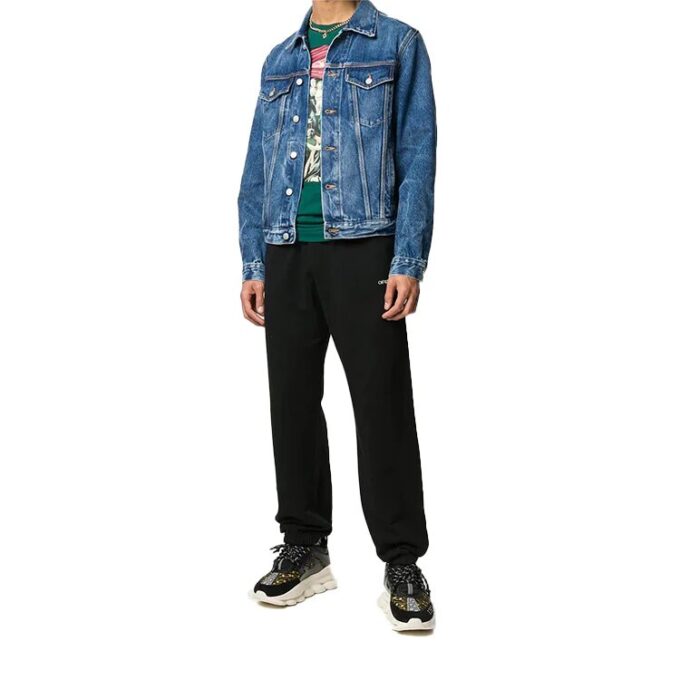 Chaqueta Denim estampada FW20 para hombre, azul marino