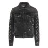 Chaqueta Denim estampada Off-White para hombre, temporada primavera-verano 2022, color negro