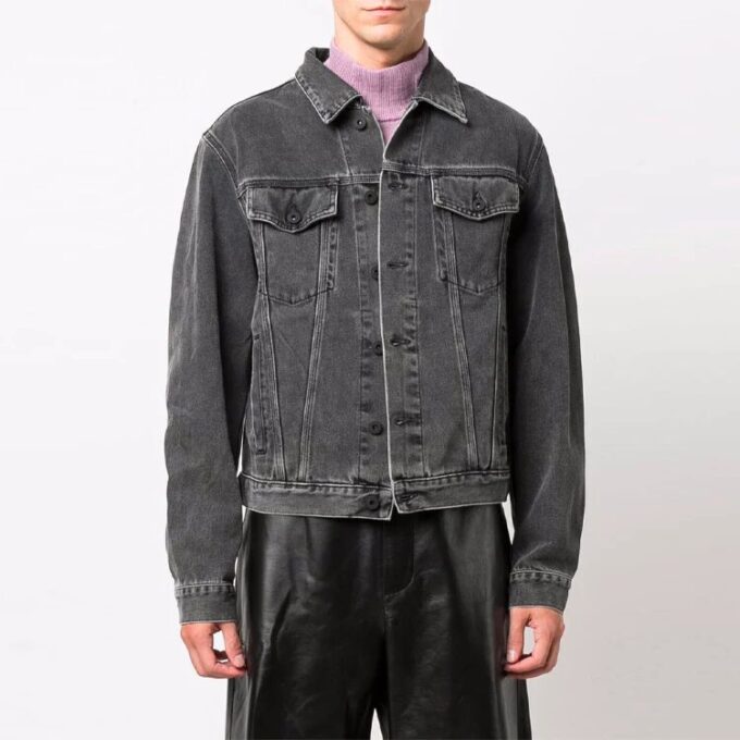 Chaqueta Denim FW21, versión entallada, gris