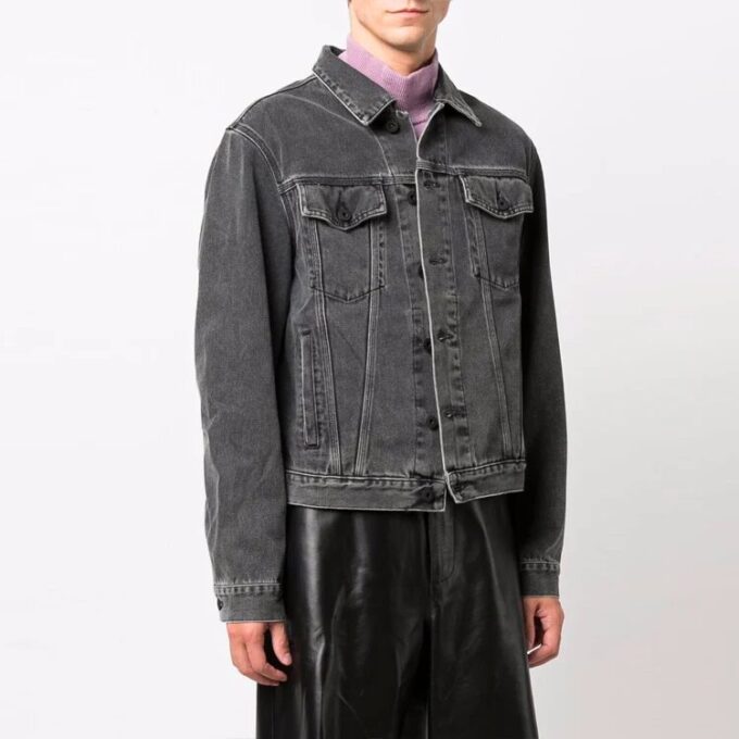 Chaqueta Denim FW21, versión entallada, gris