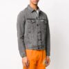 Chaqueta Denim Off-White para hombre con diseño de flechas, gris