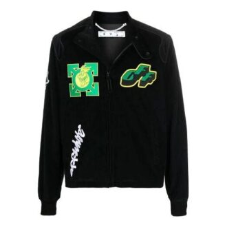 Chaqueta deportiva casual con logotipo bordado, colección primavera-verano 2021, versión negra