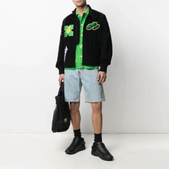 Chaqueta deportiva casual con logotipo bordado, colección primavera-verano 2021, versión negra