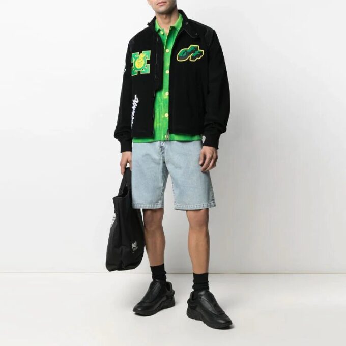 Chaqueta deportiva casual con logotipo bordado, colección primavera-verano 2021, versión negra