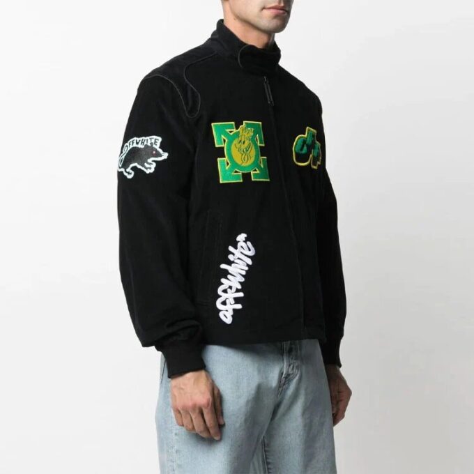Chaqueta deportiva casual con logotipo bordado, colección primavera-verano 2021, versión negra