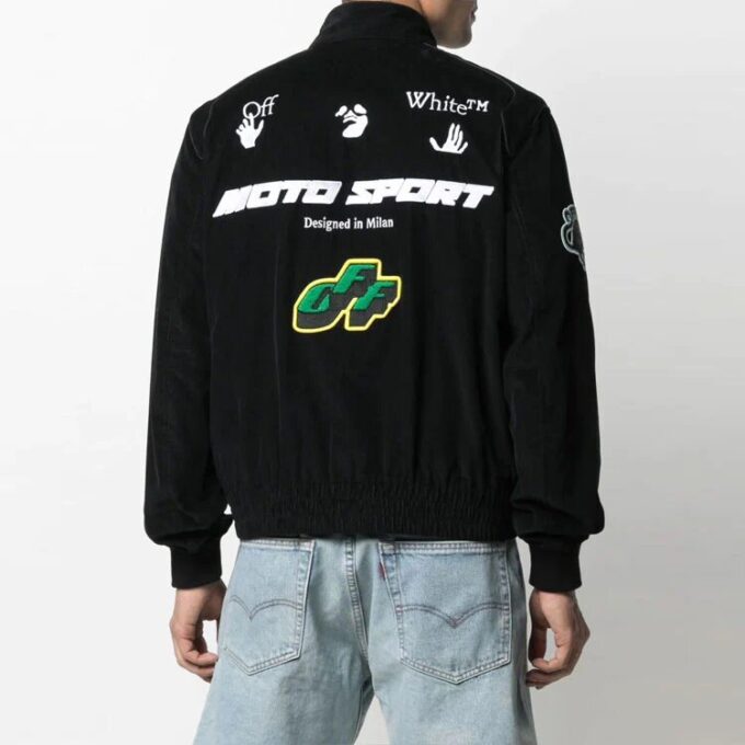 Chaqueta deportiva casual con logotipo bordado, colección primavera-verano 2021, versión negra
