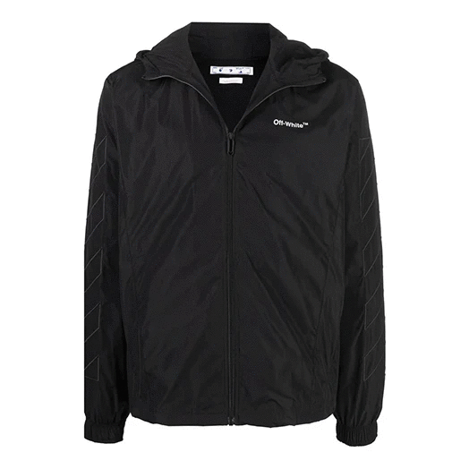Chaqueta deportiva con capucha y cremallera, corte holgado, color negro