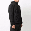 Chaqueta deportiva con capucha y cremallera, corte holgado, color negro