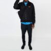 Chaqueta deportiva de manga larga con cremallera FW21, versión de corte ajustado, en negro