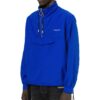 Chaqueta deportiva de nylon con cordón y logotipo alfabético Off-White para hombre, azul