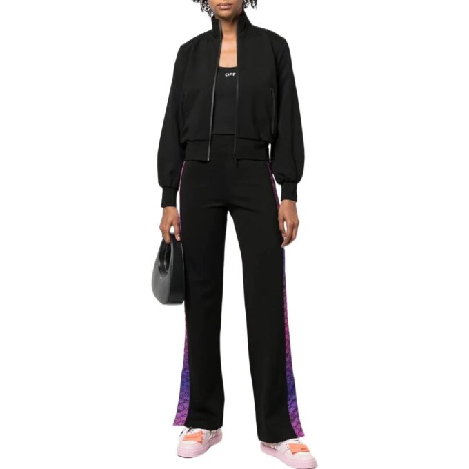 Chaqueta deportiva Off-White con banda monograma «Black»