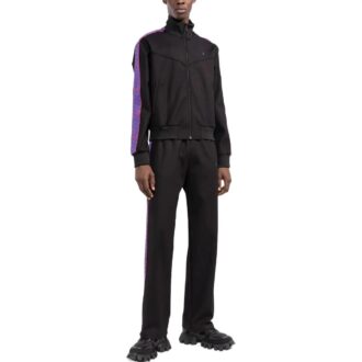 Chaqueta deportiva Off-White para hombre, temporada primavera-verano 2022, con cremallera lateral y cuello alto, color negro Chaqueta deportiva Off-White para hombre, temporada primavera-verano 2022, con cremallera lateral y cuello alto, color negro