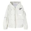 Chaqueta deportiva unisex con capucha Off-White x C/o Teenage Engineering, de color liso, en blanco