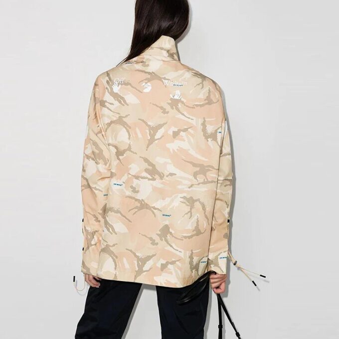 Chaqueta estampada con el logotipo conjunto de Off-White x Browns 50, estampado de camuflaje