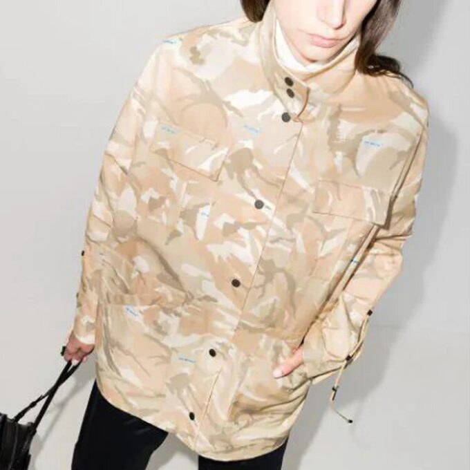 Chaqueta estampada con el logotipo conjunto de Off-White x Browns 50, estampado de camuflaje