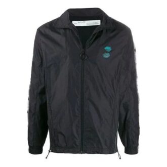 Chaqueta fina y ligera con logotipo, color negro