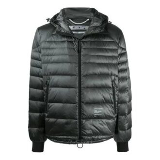 Chaqueta gris con estampado de logotipo Off-White para hombre Chaqueta gris con estampado de logotipo Off-White para hombre