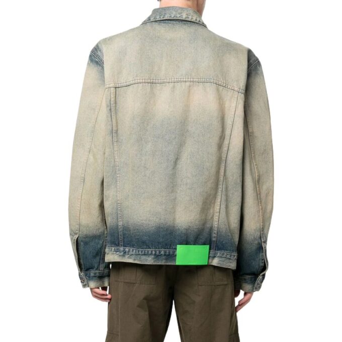Chaqueta gris de Denim desgastado Off-White para hombre, colección Otoño-Invierno 2022