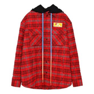 Chaqueta holgada con capucha de franela a cuadros acolchada para hombre Chaqueta holgada con capucha de franela a cuadros acolchada para hombre