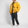 Chaqueta industrial acolchada con capucha y cremallera, de algodón, para hombre, amarilla