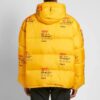 Chaqueta industrial acolchada con capucha y cremallera, de algodón, para hombre, amarilla