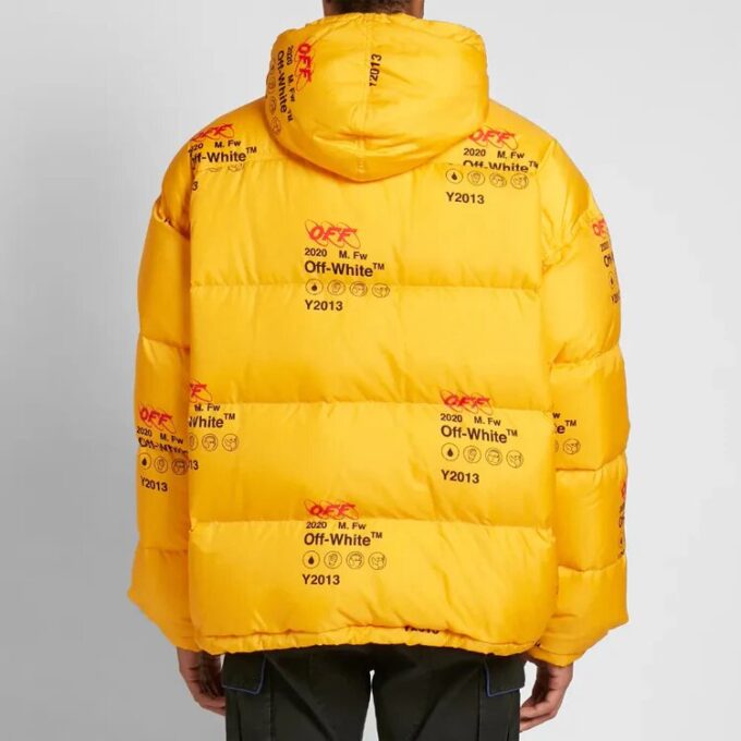 Chaqueta industrial acolchada con capucha y cremallera, de algodón, para hombre, amarilla