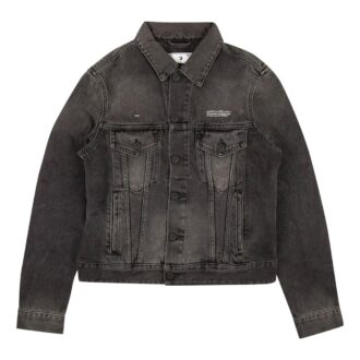 Chaqueta larga de Denim Off-White «Negro»