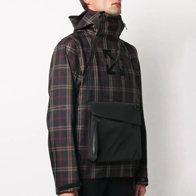 Chaqueta ligera con estampado de cuadros Fw20