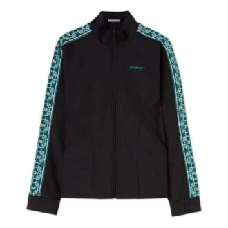 Chaqueta negra deportiva con cremallera de la serie SS22 de Off-White para hombre Chaqueta negra deportiva con cremallera de la serie SS22 de Off-White para hombre