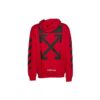 Chaqueta Off-White para hombre C/O Virgil Abloh con pintura de la Mona Lisa, corte holgado, color rojo