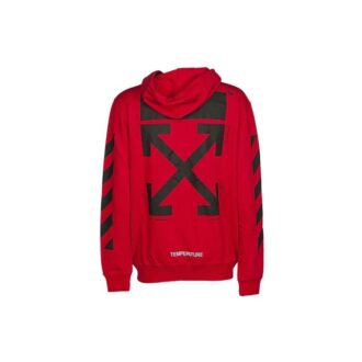 Chaqueta Off-White para hombre C/O Virgil Abloh con pintura de la Mona Lisa, corte holgado, color rojo Chaqueta Off-White para hombre C/O Virgil Abloh con pintura de la Mona Lisa, corte holgado, color rojo