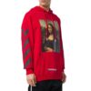 Chaqueta Off-White para hombre C/O Virgil Abloh con pintura de la Mona Lisa, corte holgado, color rojo