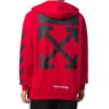 Chaqueta Off-White para hombre C/O Virgil Abloh con pintura de la Mona Lisa, corte holgado, color rojo