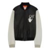 Chaqueta Off-White para hombre, colección Otoño-Invierno 2022, con estampado de letras y mangas largas, color negro