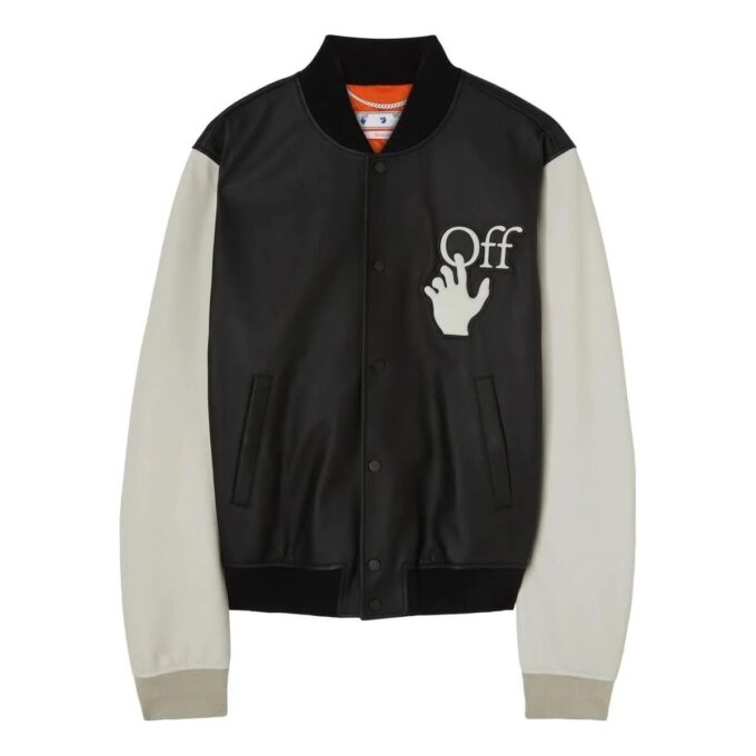 Chaqueta Off-White para hombre, colección Otoño-Invierno 2022, con estampado de letras y mangas largas, color negro
